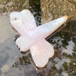CHERRY AGATE HAND CARVED DRAGONFLY